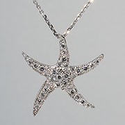 14K White Gold 0.30cttw Diamond Pendant