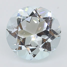 0.61 ct Round Natural Aquamarine : Fine Blue