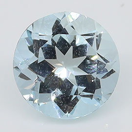 0.47 ct Round Natural Aquamarine : Rich Blue