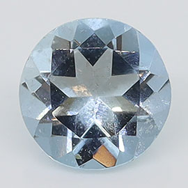 0.28 ct Round Natural Aquamarine : Rich Blue