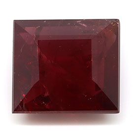 3.35 ct Princess Cut Natural Ruby : Red