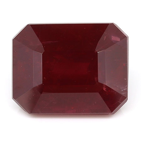 3.27 ct Emerald Cut Natural Ruby : Red