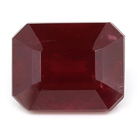 3.27 ct Emerald Cut Natural Ruby : Red