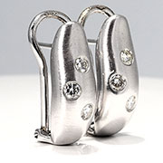 14K White Gold 0.40cttw Diamond Earrings