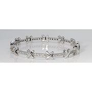 14K White Gold 0.50cttw Diamond Bracelet