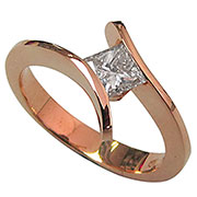 18K Rose Gold 0.40ct Diamond Ring