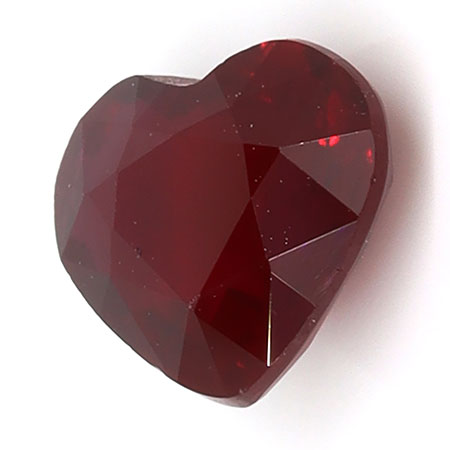 1.01 ct Heart Shape Natural Ruby : Rich Red