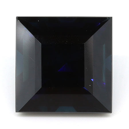 3.04 ct Princess Cut Natural Blue Sapphire : Darkish Blue