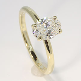 14K Yellow Gold Solitaire Ring : 1.00 ct Diamond