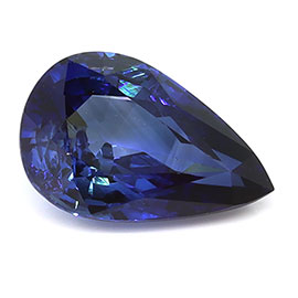 1.44 ct Pear Shape Natural Blue Sapphire : Rich Blue