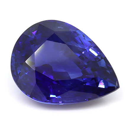 2.65 ct Pear Shape Natural Blue Sapphire : Rich Darkish Blue