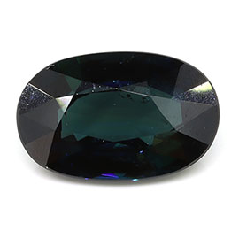 2.08 ct Oval Natural Green Sapphire : Bluish Green - Teal