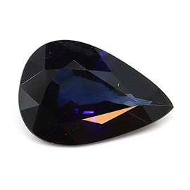 1.45 ct Pear Shape Natural Blue Sapphire : Darkish Blue