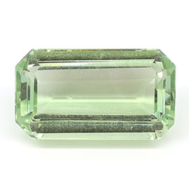 15.25 ct Emerald Cut Natural Amethyst : Light Green