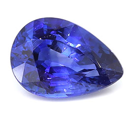 1.30 ct Pear Shape Natural Blue Sapphire : Royal Blue