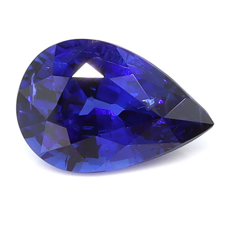 1.19 ct Pear Shape Natural Blue Sapphire : Royal Blue