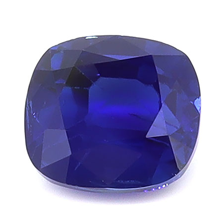 0.67 ct Cushion Cut Natural Blue Sapphire : Rich Blue