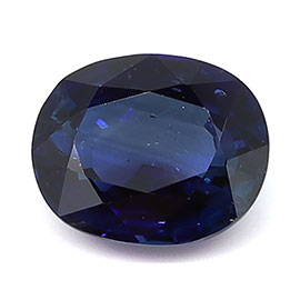 0.65 ct Oval Natural Blue Sapphire : Deep Blue