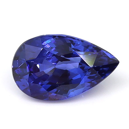 0.92 ct Pear Shape Natural Blue Sapphire : Royal Blue