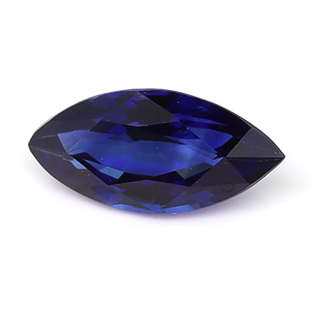 0.58 ct Marquise Natural Blue Sapphire : Rich Royal Blue