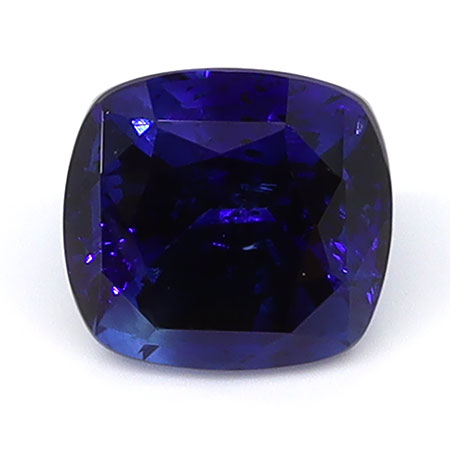 0.85 ct Cushion Cut Natural Blue Sapphire : Rich Royal Blue