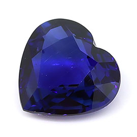 0.82 ct Heart Shape Natural Blue Sapphire : Royal Blue