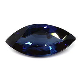 0.69 ct Marquise Natural Blue Sapphire : Darkish Blue