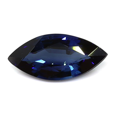 0.69 ct Marquise Natural Blue Sapphire : Darkish Blue