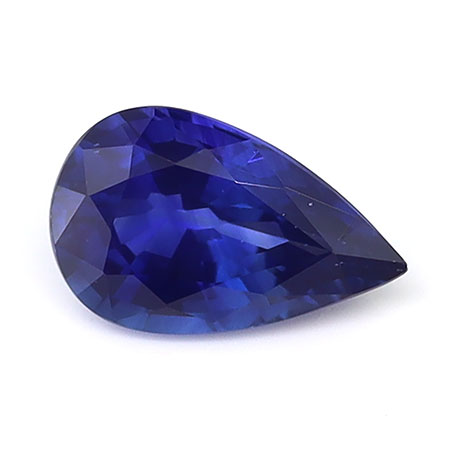 0.67 ct Pear Shape Natural Blue Sapphire : Royal Blue