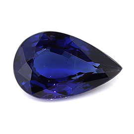 0.61 ct Pear Shape Natural Blue Sapphire : Royal Blue