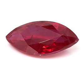 1.68 ct Marquise Natural Ruby : Fiery Red