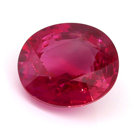 1.58 ct Oval Natural Ruby : Fiery Red