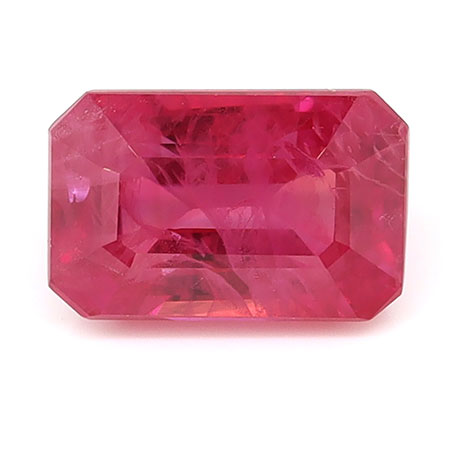 1.65 ct Emerald Cut Natural Ruby : Pinkish Red