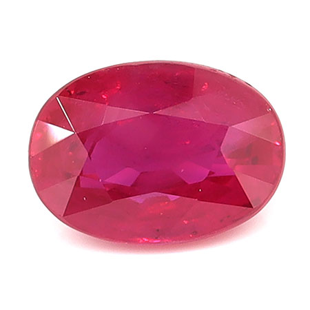 1.01 ct Oval Natural Ruby : Fiery Red