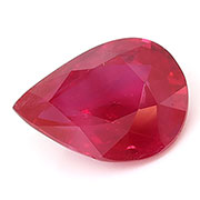 1.08 ct Rich Red Pear Shape Natural Ruby