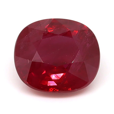 1.09 ct Cushion Cut Natural Ruby : Pigeon Blood Red