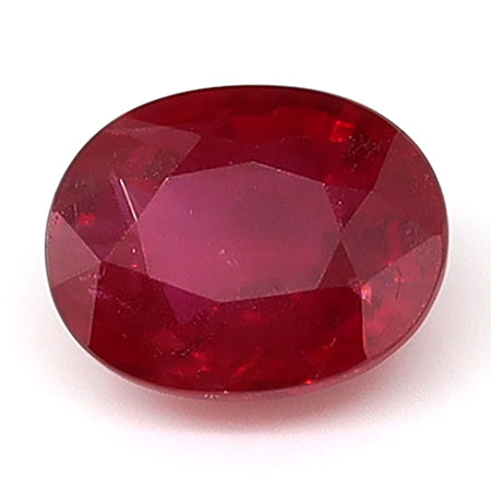 0.50 ct Oval Natural Ruby : Fiery Red