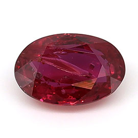 0.55 ct Oval Natural Ruby : Fiery Red