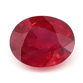 0.51 ct Oval Natural Ruby : Fiery Red