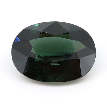 5.17 ct Oval Natural Green Sapphire : Bluish Green - Teal