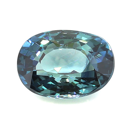 1.66 ct Oval Natural Green Sapphire : Bluish Green - Teal