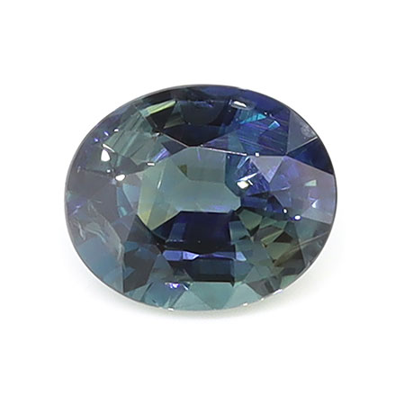 1.11 ct Oval Natural Green Sapphire : Bluish Green - Teal