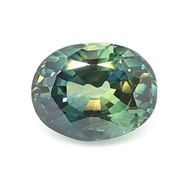 1.42 ct Oval Natural Green Sapphire : Bluish Green - Teal