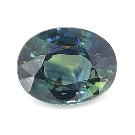 1.04 ct Oval Natural Green Sapphire : Bluish Green - Teal