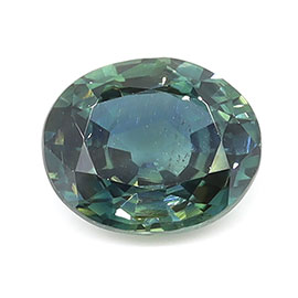 1.07 ct Oval Natural Green Sapphire : Bluish Green - Teal