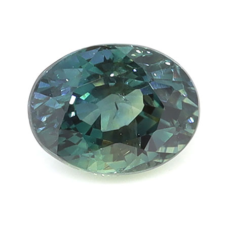 1.11 ct Oval Natural Green Sapphire : Bluish Green - Teal