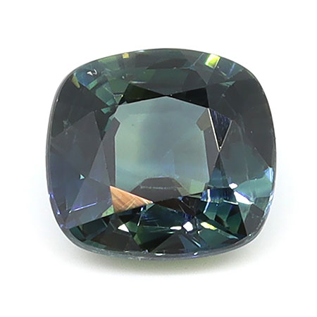 1.23 ct Cushion Cut Natural Blue Sapphire : Greenish Blue - Teal