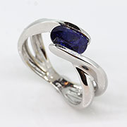 18K White Gold 1.00ct Sapphire Ring