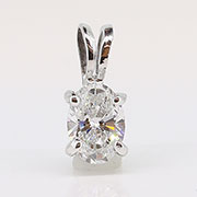 14K White Gold 0.35cttw Diamond Pendant