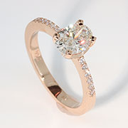 18K Rose Gold 1.00cttw Diamond Ring